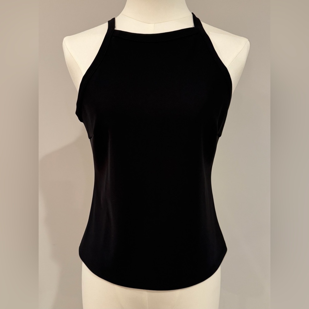 Theory black halter tank top